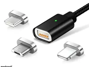 AK239 MAGNET. 3-IN-1 MICRO USB CABLE BLACK