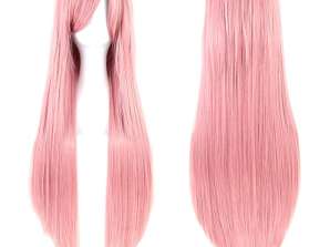 BQ3D PERRUQUE CHEVEUX 80cm COSPLAY ROSE