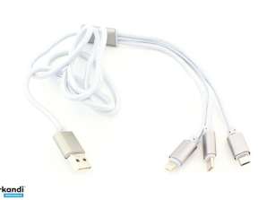 KK21M 3in1 MICRO USB / USB-C ALLEGRO KABELIS