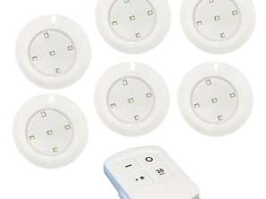 ZD23C LAMP 5 LED 6PCS BATTERY OPERATED REMOTE CONTROL