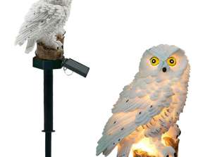 ZD50H SOLAR LED LAMPE OWL WEISS
