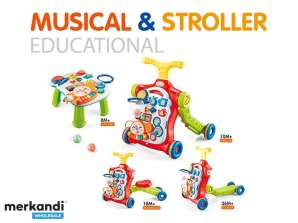 Educatieve rollator voor kinderen 5 in 1 met muziek sm454746