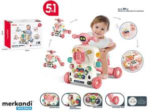 5in1 Educational Multifunctional Walker available in blue and pink sm559779