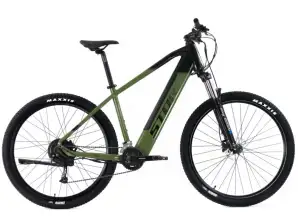 Sada pánskych elektrických bicyklov STORM TAURUS 2.0 čierno-olivový rám 19