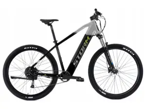 Bicicleta de hombre con asistencia eléctrica cuadro STORM TAURUS 2.0 negro-plata Ruedas de 17