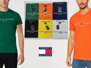 T-shirt à surpiqûre d’étiquette Tommy Hilfiger en six couleurs