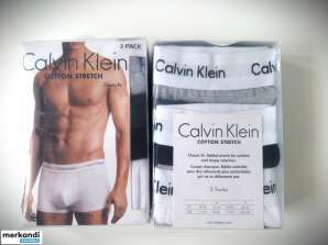 Calvin Klein Набор из 3 шт., Бедра, Боксерские шорты, Стрейч, Черный, Серо-белый
