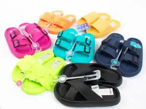 S8839 Men's and women's slippers in various colours. For the beach / home / pool
