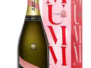 Šampanietis Mumm Rosé 0,75 L 12° (R) - Brut tips, vīnogu šķirne 60% Pinot Noir, 22% Chardonnay, 18% Pinot Meunier