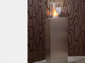 Leilão: Floor Fireplace (BLANCHE) - (Freestanding Bio-Ethanol Column Fireplace - Steel Housing in Stainless Steel)