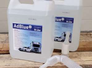 Auktion: Posten AdBlue (20 Kanister, je 10 ltr.) - Harnstofflösung Additiv Diesel mit Ausgießer DIN / ISO
