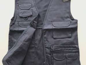 Durable Men's Survival Vest with Multiple Pockets and EAN Code Identification