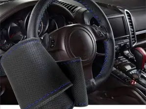 Steering wheel cover for lacing DOTS Black 37-39 cm Steering wheel diameter 10.3 - 10.7 cm Width