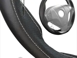 Bağcıklı direksiyon simidi kapağı Spor Tasarım Siyah 37-39 cm Direksiyon simidi çapı 10,3 - 10,7 cm Genişlik