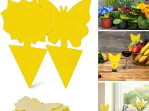 YELLOW POTTING STICKERS earthworms 12 PCS