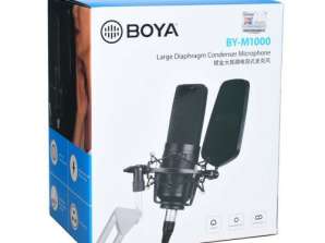 BOYA Mikrofon Kabelový velkomembránový kondenzátor Kardioidní Omnidirect