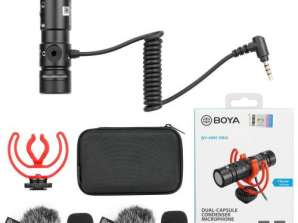 BOYA Microphone Filaire Double Capsules Super cardioïde Mini Pas de batterie r