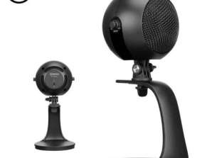 BOYA Microphone filaire de bureau de haute qualité USB A sortie 3.5mm Noir