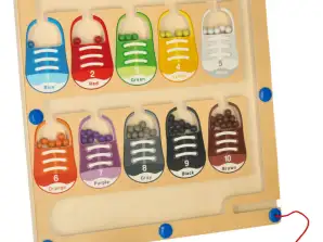 Montessori Educational Magnetic Board Sorting Colorful Balls Shoes 30 x 30 cm