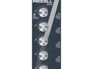 DURACELL Battery CR2032 Button Procell Lithium 5 batterijen/ blister