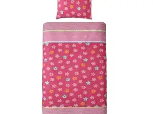 Lief! Lifestyle Rosa Wendebettbezüge für Mädchen mit Blumendruck 140x220cm