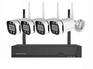 4 x Draadloos Wifi IP-beveiligingscamerasysteem