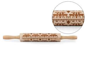 Christmas patterned rolling pin