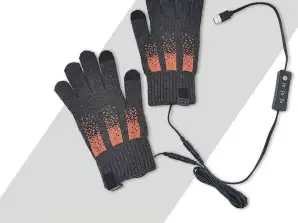 Heated knitted gloves
