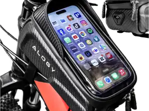 Bicycle phone pannier case 6.7 inch bag bike holder frame capacity