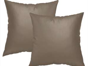 Koža poklopca jastuka 45x45 cm BEŽ ( Može se lako pripremiti prema željenim dimenzijama )