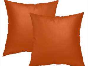 Povlak na polštář kožený 45x45 cm oranžový ( lze snadno připravit podle požadovaných rozměrů )