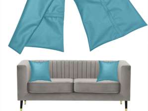 Cushion Cover Leather 45x45 cm Turquoise Blue ( Can be easily prepared according to desired dimensions )