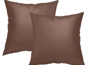 Koža poklopca jastuka 45x45 cm SMEĐA ( Može se lako pripremiti prema željenim dimenzijama )