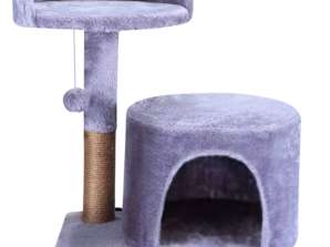 Kedi tırmalayıcı yatak ev standı 50cm gri