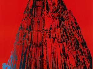 Auktion: Masser af kunsttryk (10 stykker) - (Andy Warhol) - (Kölner Domkirke (rød))