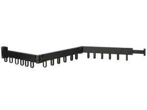 Droogrek opvouwbare wandhanger zwart 123cm