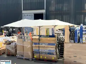 Return pallets from an online shop - mixed pallets, mixed pallets, parasols, electrical appliances and