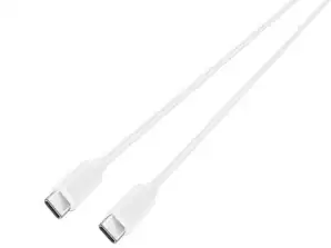 1m langt USB C til USB C 2.0-kabel Hurtig opladning og synkronisering af hvid