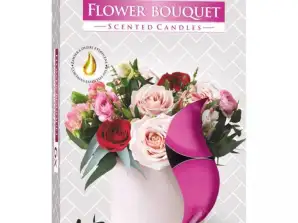 Scented tealights bouquet set of 6 in folding box aromatic candle collection