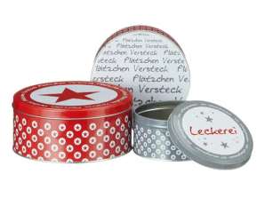 Pastry Tin Cookie Cache Set of 3 Round Store Your Treats Safely