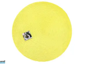 Set de table jaune clair « India » en tricot PP Ø 38cm - Une protection élégante pour votre table à manger