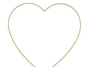 Medium heart for hanging DIY gold decoration approx. 42x40cm Stylish for home and events