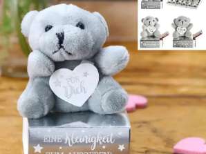 Boîte cadeau d’argent mignon avec ours en peluche - Lot de 2 env. 6x9cm Emballage d’argent mignon Cadeau parfait