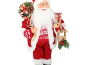 41cm Festive Christmas Figurine: Seasonal Decoration Statue of Santa