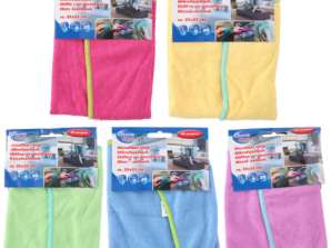 Pack of 5 different microfiber cloths 32 x 32 cm – premium cleaning cloths for all surfaces