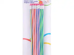 Bendable Pencil Set 7 Pack Flexible Fun Writing Instruments for Kids & Artists