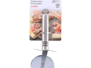 Stainless Steel 22cm Pizza Cutter Durable Polypropylene Handle