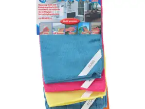 5 Piece Microfiber Cloth Set – Different Colors Multifunctional Cleaning Cloths