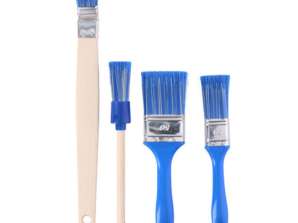 4-delige WD-penselenset Basic Wood Painting Brush Set Veelzijdige Artist Brushes