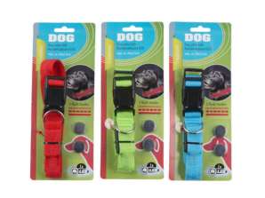 Adjustable LED Dog Collar in 3 Different Colors Durable Polyethylene